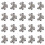 20-Pack 3-Way F-Type Coax Cable Splitter Combiner, Silver 1