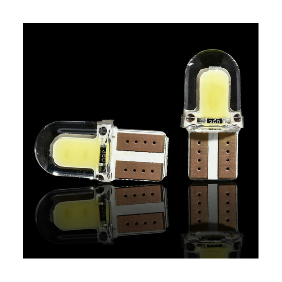20Pc Led T10 W5w Cob Smd Canbus Bright License Bulb White/Light 4713272691741