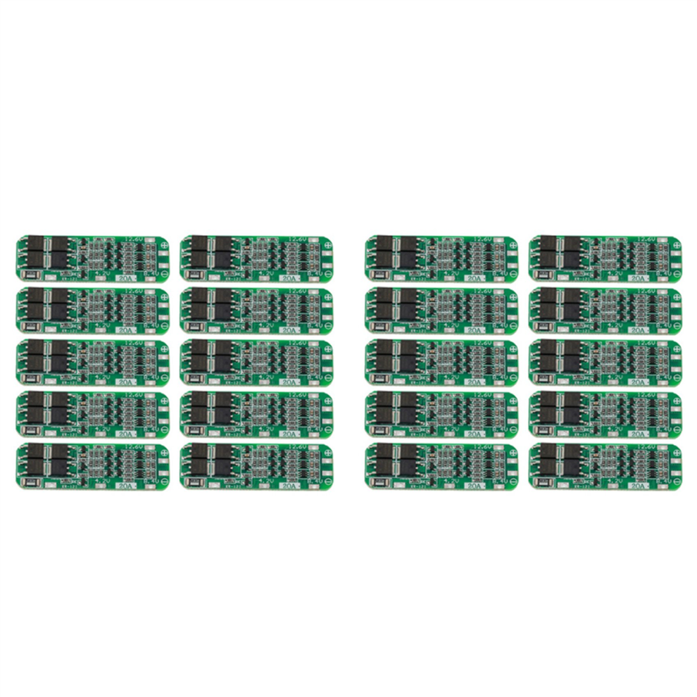 20Pcs 3S 20A 18650 Li-Ion Lithium Battery Charger Module Green 4713272692908