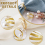 20Pack Gold Napkin Rings, Pearl Napkin Ring Set 5