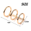 20Pcs 3 Ring Gold Book Rings Leaf Binders Office Book Rings 3