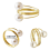 20Pack Gold Napkin Rings, Pearl Napkin Ring Set 3