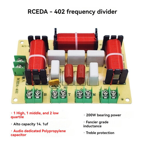 200W 4 Way Crossover Dual Bass + Midrange + Treble Frequency Divider 2