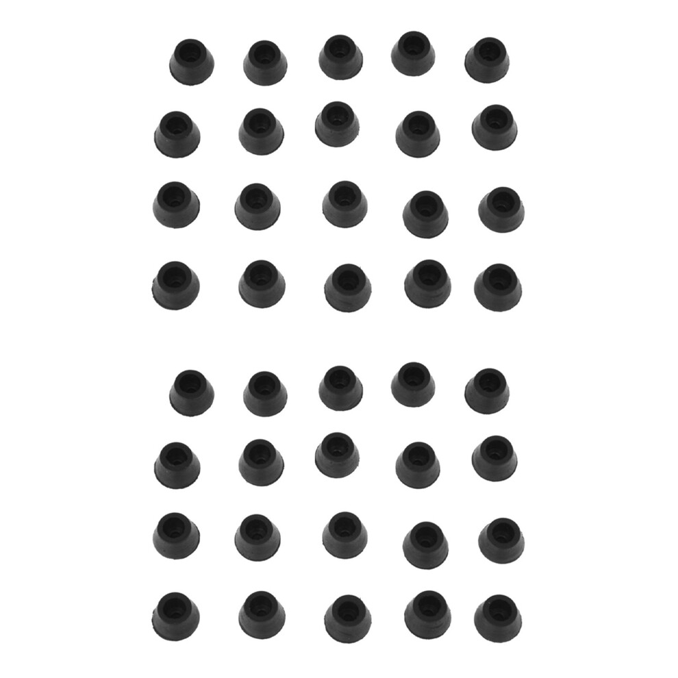 20Pcs Black Chair Couch Table Rubber Furniture Leg End Caps 16Mm Dia 4713272654135