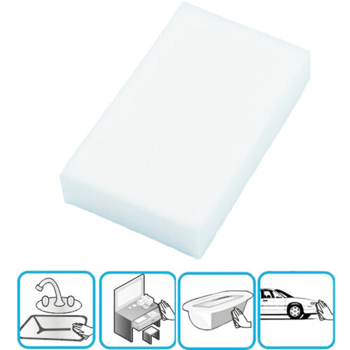 Lot de 20 éponges magiques multi-usages 10 cm x 6 cm x 2 cm (blanches) 2