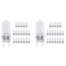 20Pcs G9 Halogen Light Bulbs,40W Clear Halogen Lamps Dimmable,2800K