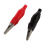 20Pcs Black Red Soft Plastic Coated Testing Probe Alligator Test Clip 3