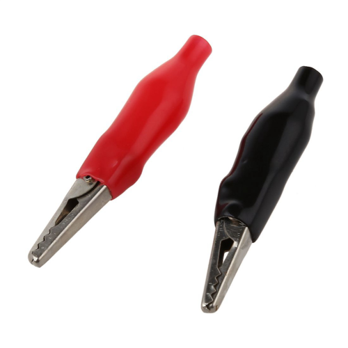 20Pcs Black Red Soft Plastic Coated Testing Probe Alligator Test Clip 2