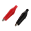 20Pcs Black Red Soft Plastic Coated Testing Probe Alligator Test Clip 2