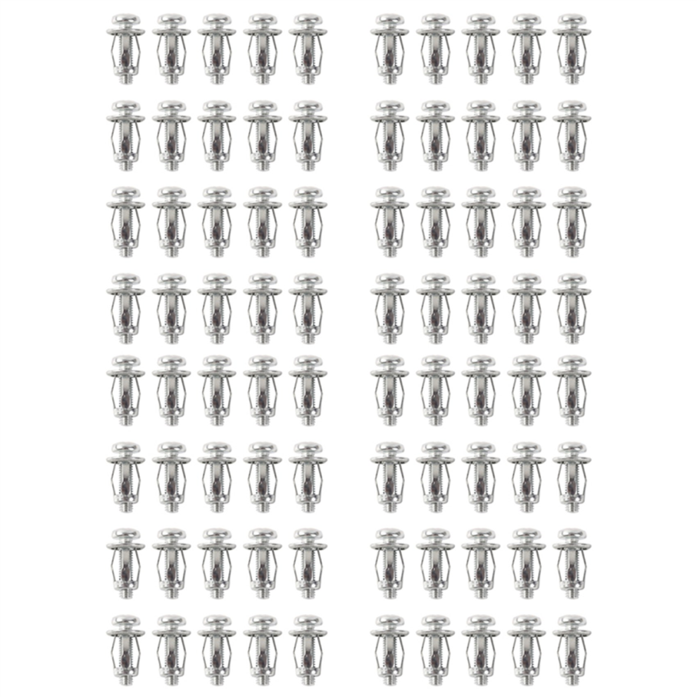 20Pcs M6x25 Car Metal Petal Nuts With Screw For Hollow Wall Iron Skin 4713272657457