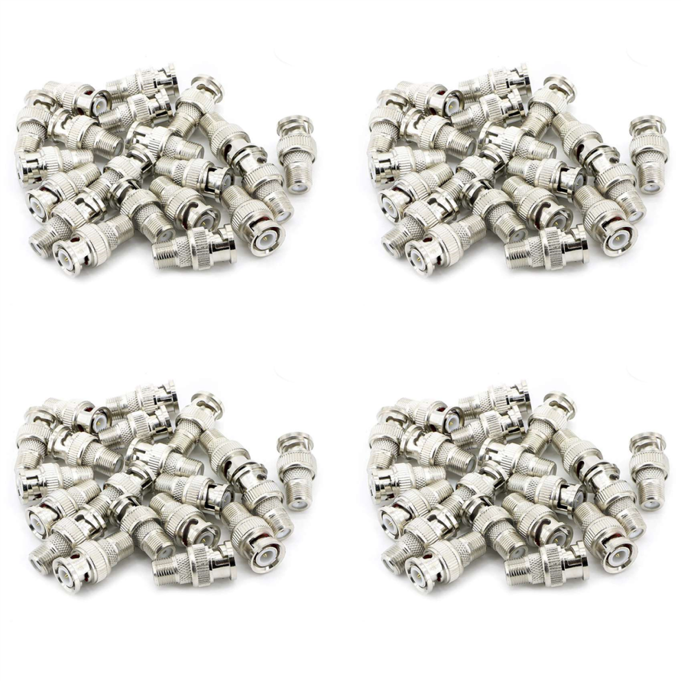 20Pcs Bnc Male Plug To F Female Jack Adapters Cctv Camera (20Pcs) 4713272654517