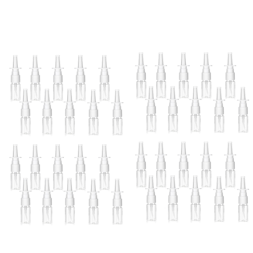 20Pcs Nasal Bottle, 10ML Clear Small Empty Nose Bottle