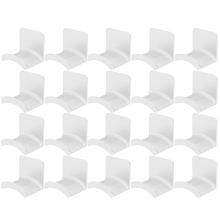 20 unidades de suporte adesivo universal para fones de ouvido, fácil instalação, branco.