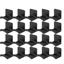 20 unidades de suporte adesivo universal para fones de ouvido, fácil instalação, preto.