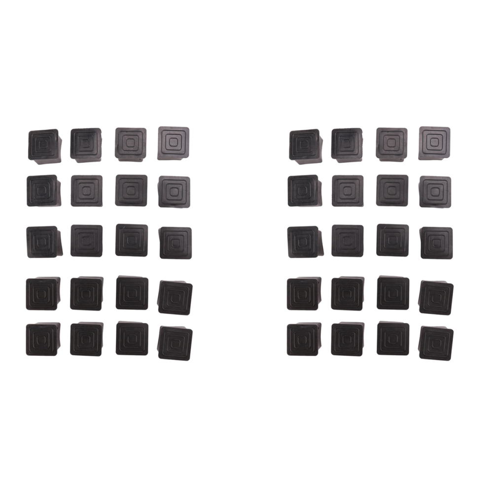 20pcs Square Chair Table Leg Rubber Covers Protectors 25mm x 25mm-image-OPC-PJ2WYRH-NEW