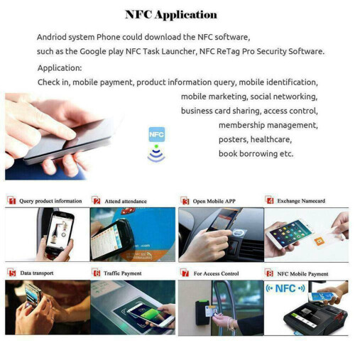 20x NFC Cards White Blank for NTAG215 PVC Tags 504 Bytes Chip Sticker 2
