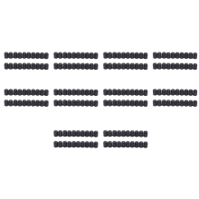 20pcs Plastic Bike Valve Dust Caps Black