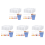 20Strips 120Pots Paint Strips and 20Pieces Paint Brushes, 3Ml/0.17Oz 1