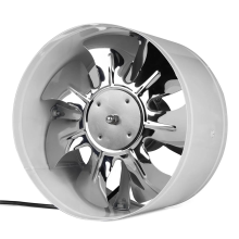 220V Inline Duct Fan Booster Exhaust Blower Air Cooling White-4 Inch