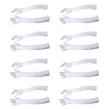 21 Inch Women Arm Long Satin Elbow Gloves for Evening Wedding Dress