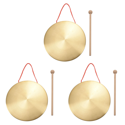 22cm Hand Gong Brass Copper Opera Percussion with Round Play Hammer