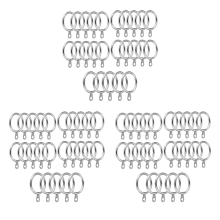 24 Pack Metal Curtain Rings, 30mm Internal Diameter Eyelets, Silver