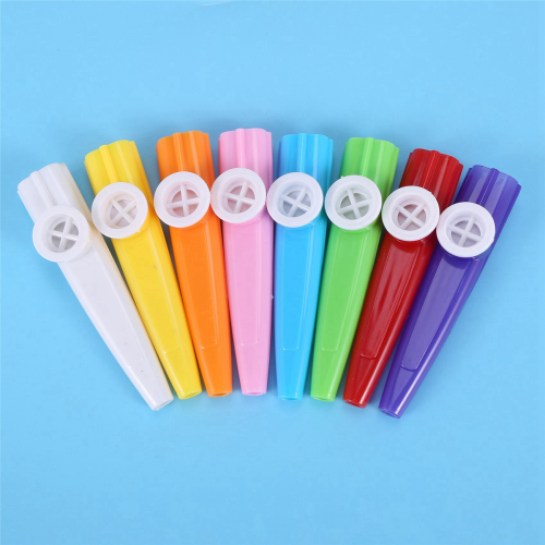 24 pezzi di plastica 8 colorati Kazoo strumento musicale per chitarra 1