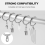 24 Pack Metal Curtain Rings, 30mm Internal Diameter Eyelets, Silver 3