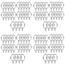 24 Pack Metal Curtain Rings, 30mm Internal Diameter Eyelets, Silver