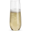 24 Stemless Plastic Champagne Flutes - 9 Oz Champagne Glasses Clear 3