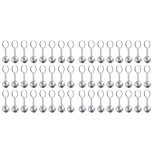24 Pack Mini Mirror Disco Ball Keychain for Party Favors Set