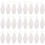 24 Pcs Motel Keychain DIY Blank Hotel Keychains Sublimation (White) 3