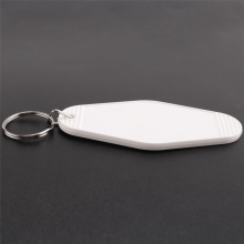 24 Pcs Motel Keychain DIY Blank Hotel Keychains Sublimation (White)
