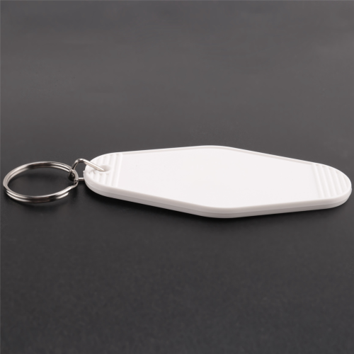 24 Pcs Motel Keychain DIY Blank Hotel Keychains Sublimation (White)