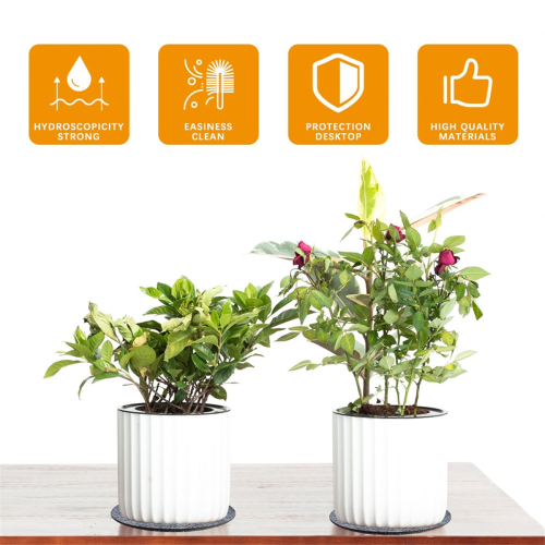 Conjunto de 24 bases para plantas absorventes e impermeáveis 2