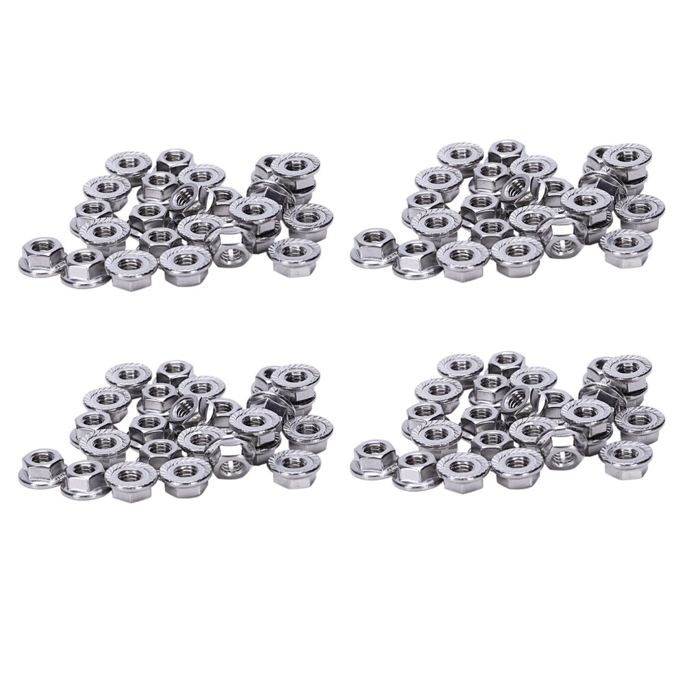 25 Pcs 304 Stainless Steel Serrated Flange Metric Hex Lock Nuts M6 4713272609975