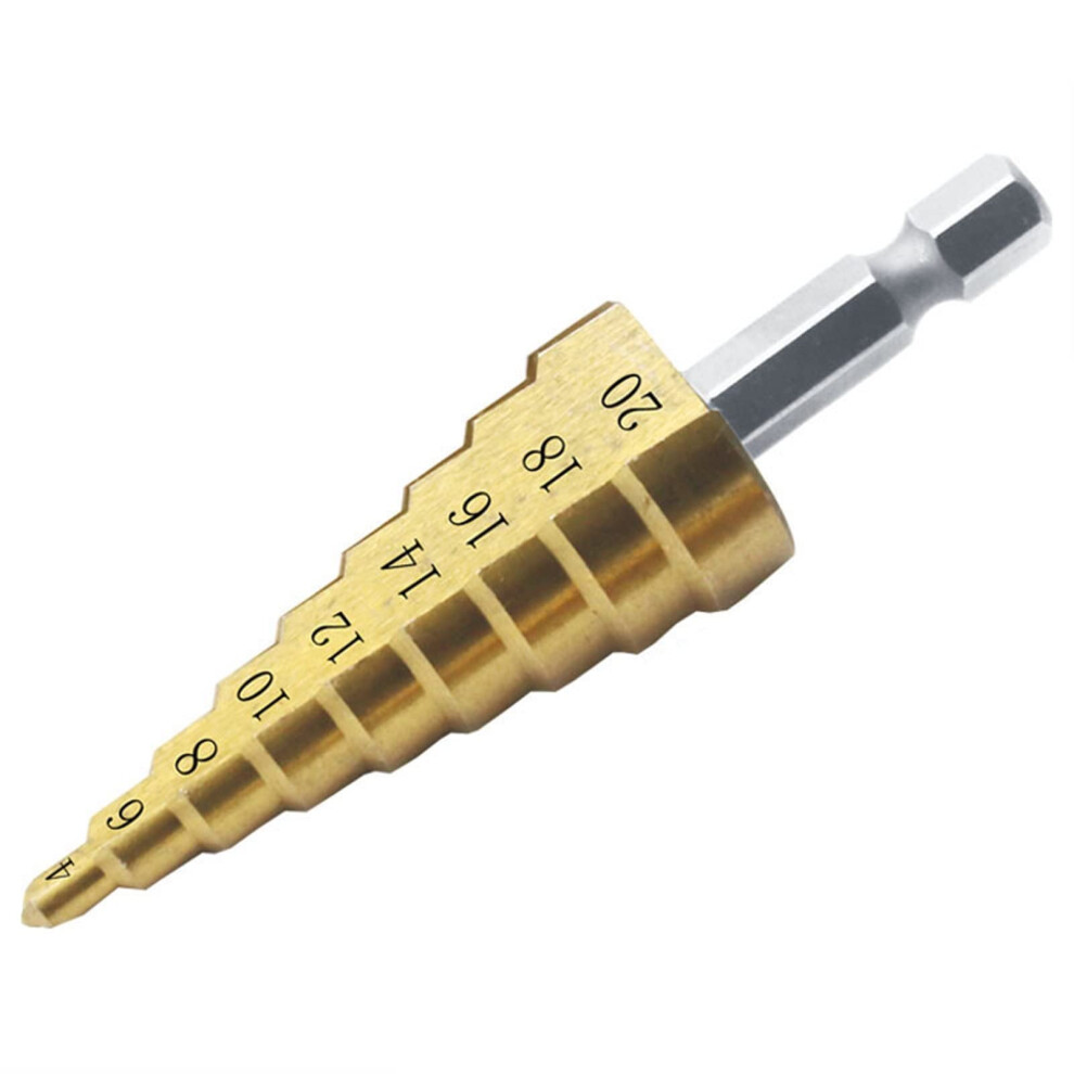 Metric Spiral Flute Step Hss. Steel 4241 Cone Titaniumcoated Drill Bit Tool Set Hole Cutter 420Mm 6276012013251