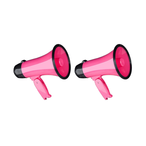 25 Watt Compact Speaker PA Bullhorn - with Built-in,Pink