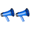 25 Watt Compact Speaker PA Bullhorn - with Built-in,Blue 1