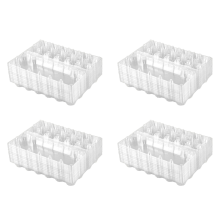 24Pcs Plastic Egg Cartons Clear for Family Chicken Market- 12 Grids
