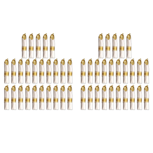25 Pre Rolled Gold Plastic Silverware - Silverware Set