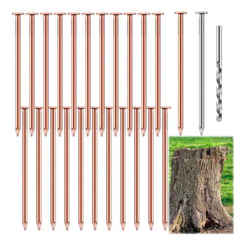 25 Pcs Copper Nails to Killing Trees,3.5 Inch Pure Copper Nails 1