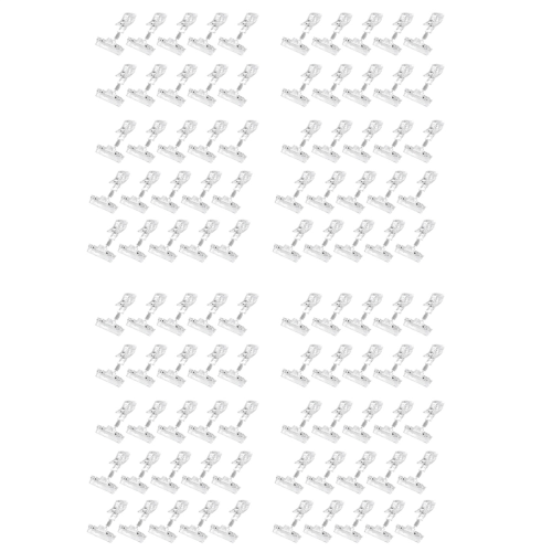 25 Pack Plastic Merchandise Sign Clip Price Display Holders,Clear