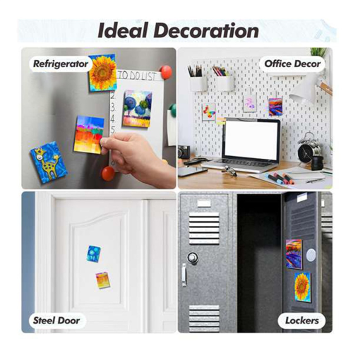 25 Pcs Magnetic Painting Canvas Panel Magnetic Mini Canvas Boards 1