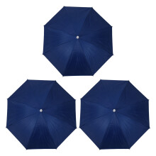 26 Inch Diameter Elastic Band Fishing Headwear Umbrella Hat Dark Blue