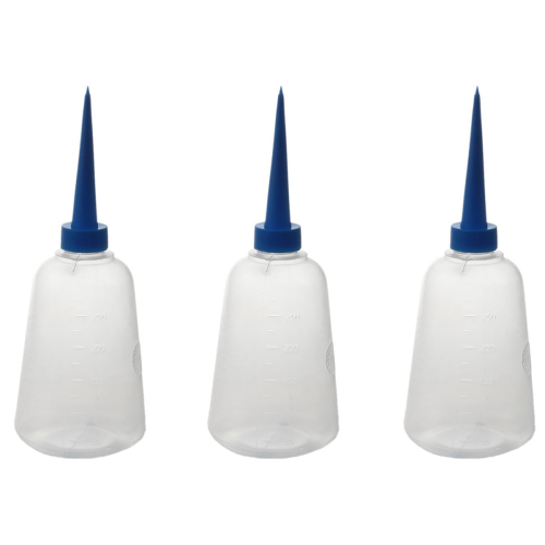 250ml Clear White Blue Plastic Liquid Glue Applicator Bottle
