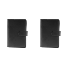 25Pcs A6 PU Leather Budget Binder Set, Binder Cover Planner Black