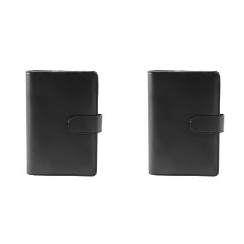 25Pcs A6 PU Leather Budget Binder Set, Binder Cover Planner Black