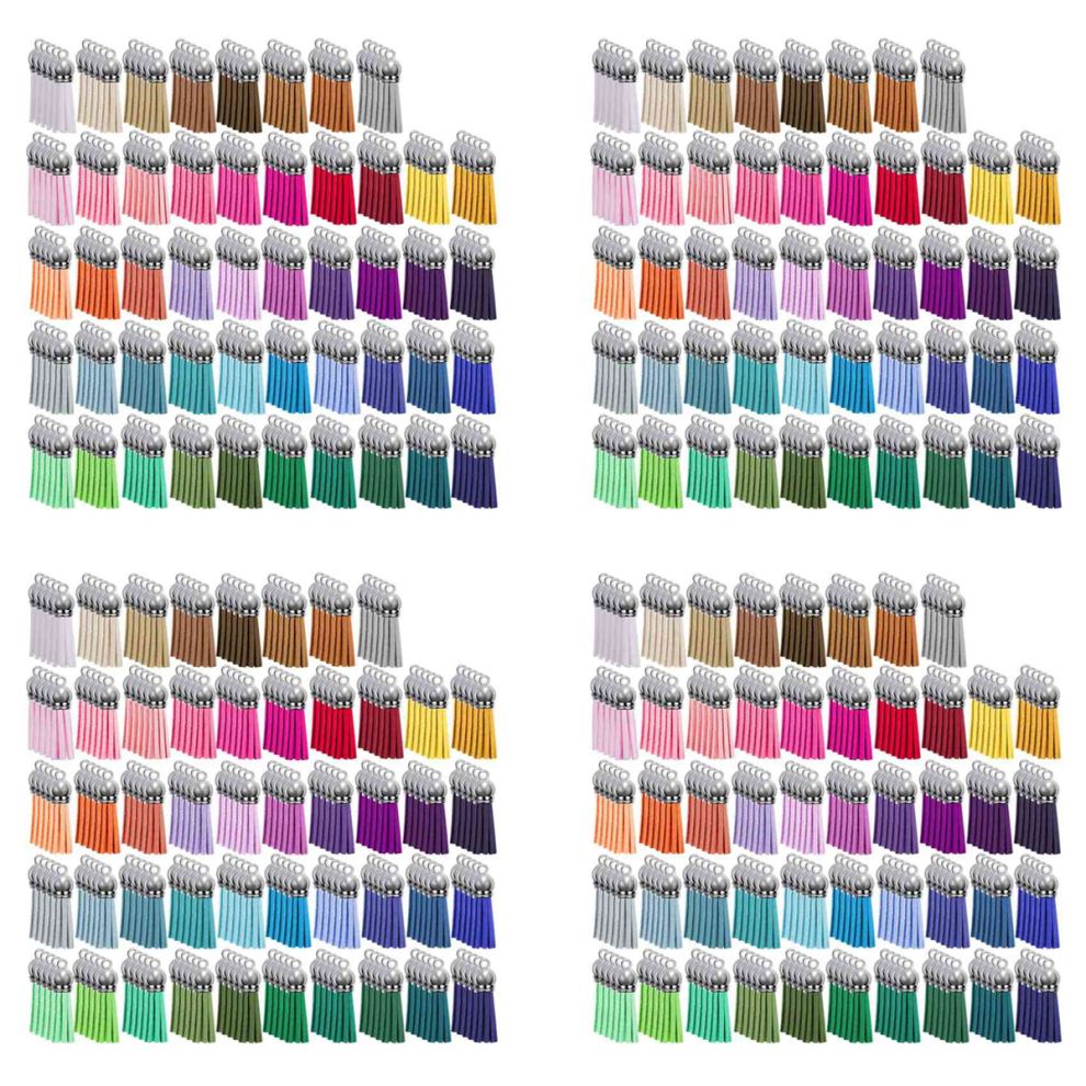 250Pcs/Set Keychain Tassels Bulk Colored Leather Tassel Pendants-image-OPC-PJ2X6G5-NEW