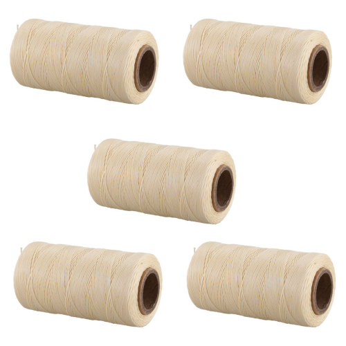 260M 150D 1MM Leather Wax Thread Hand needle Cord Cream-Coloured 1